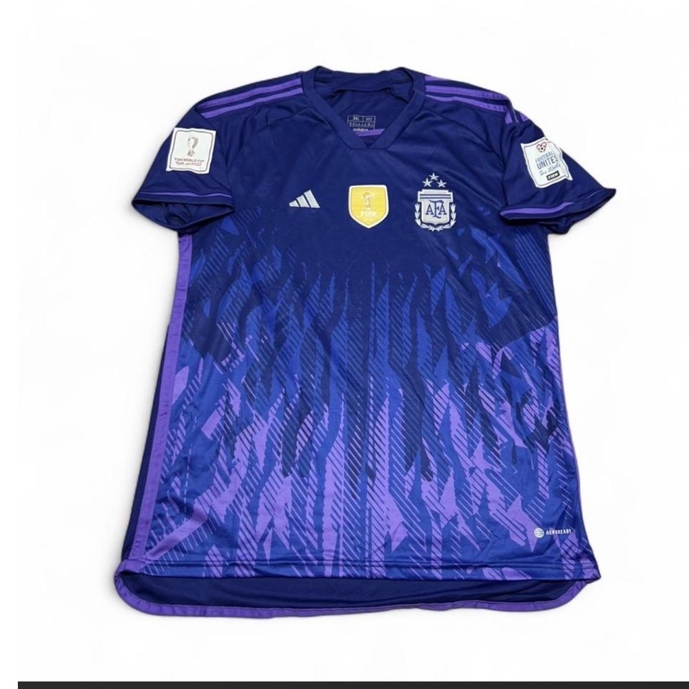 Adidas Argentina 2022 World Cup Away Jersey Purple 3XL Slim Fit FIFA Champions